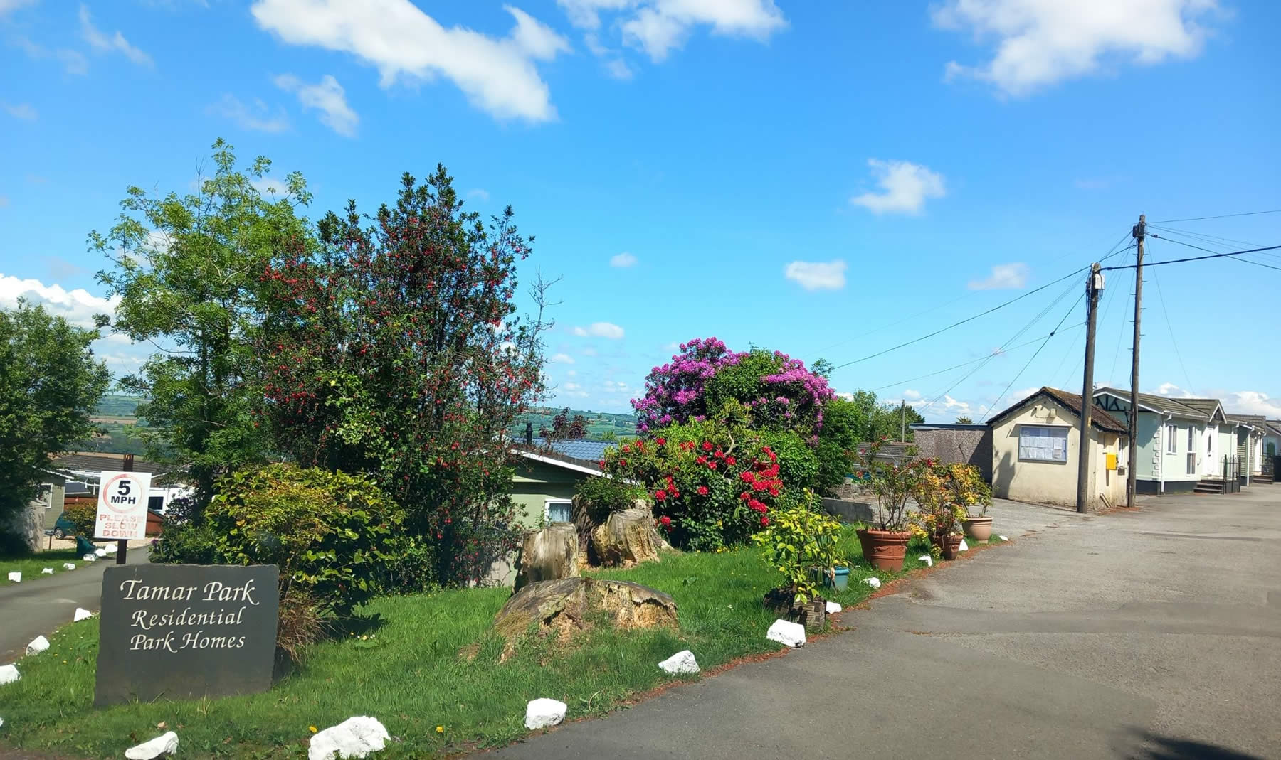 Tamar Park Cornwall - Park Sign and Entrance