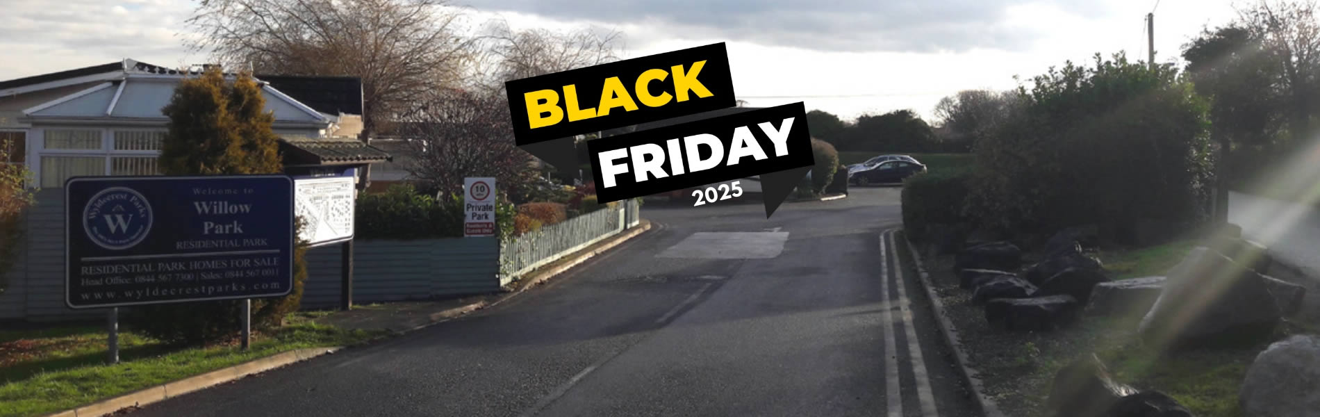Willow Residential Park - Cheshire - main Park Banner for Black Friday v2