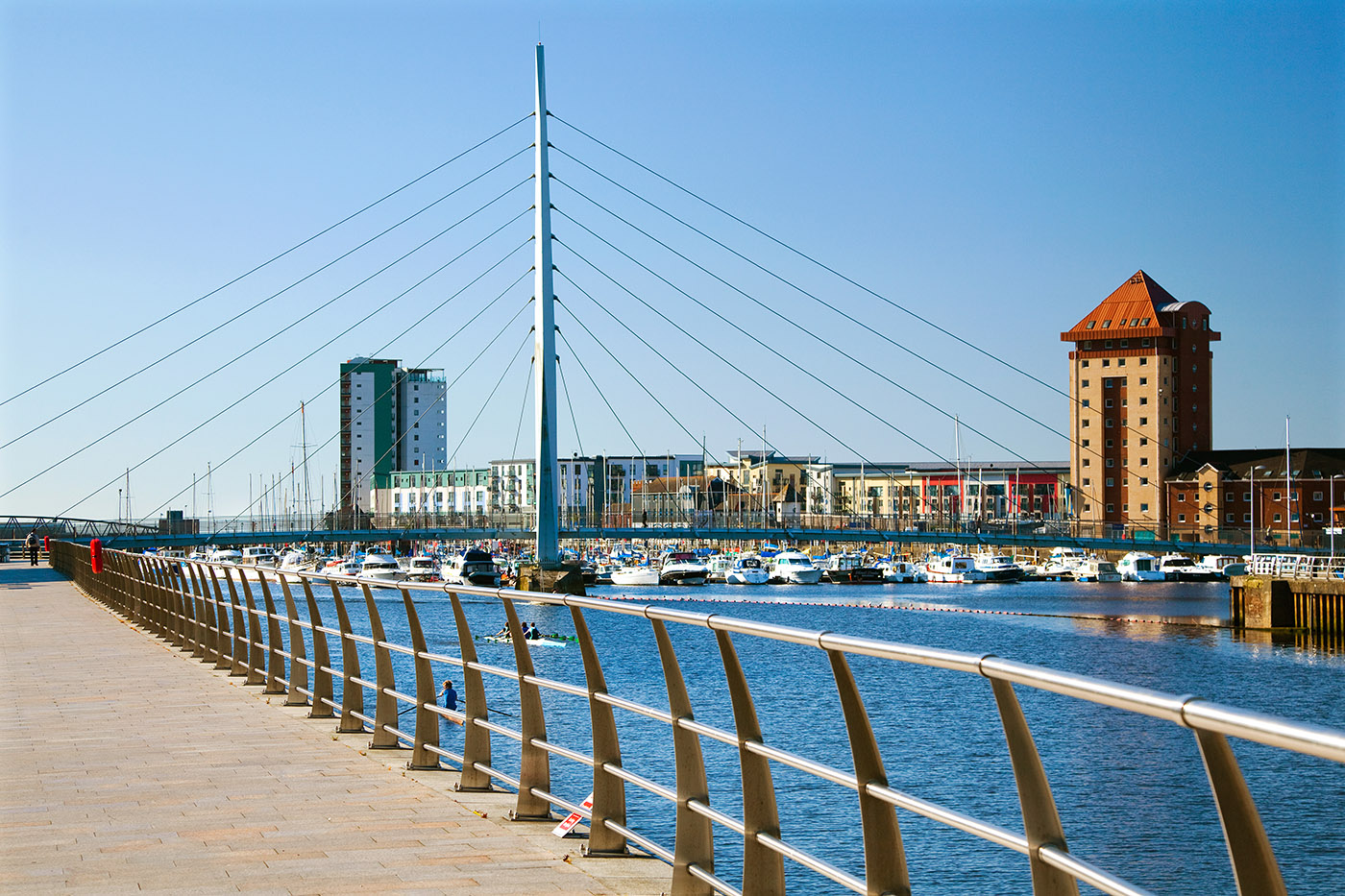 Millennium-Foot-Bridge-SA1-Area-Swansea-Marina-Wales