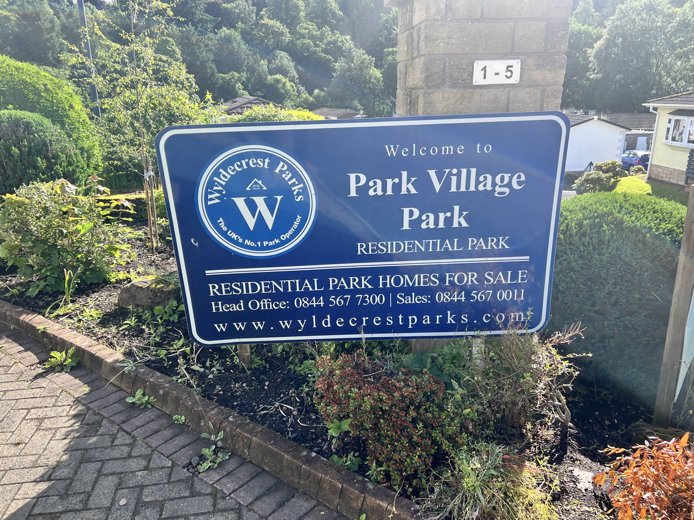 Park Village Scotland Wyldecrest Entrance Sign