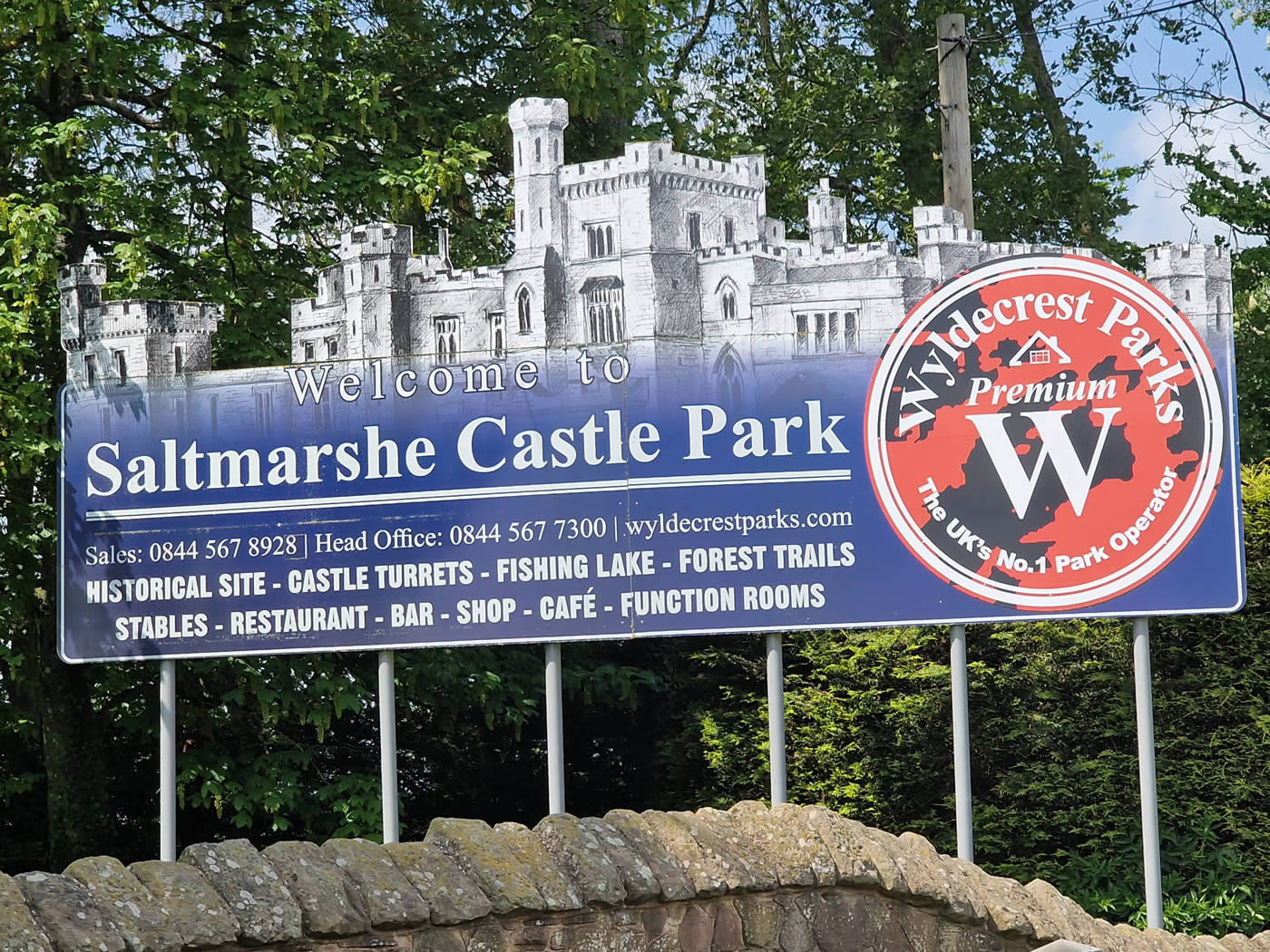 Omar Heritage ECS8 on Saltmarshe Castle Park Entrance Sign