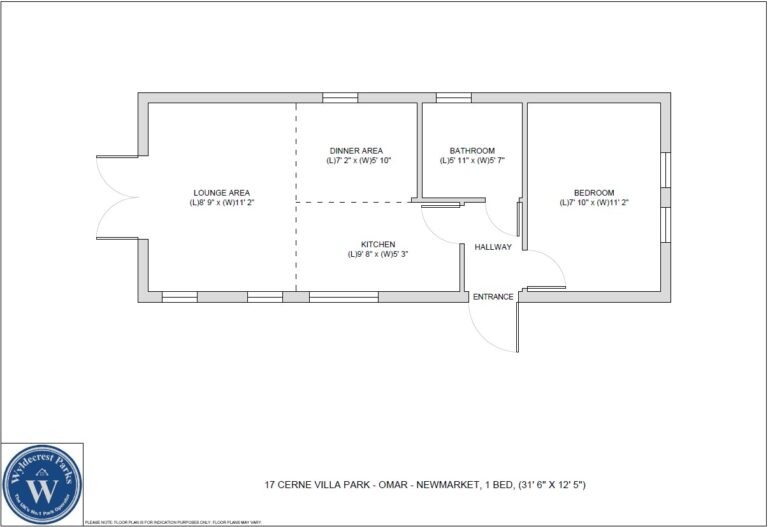 17 Cerne Villa - 1 Bed - Floor plan