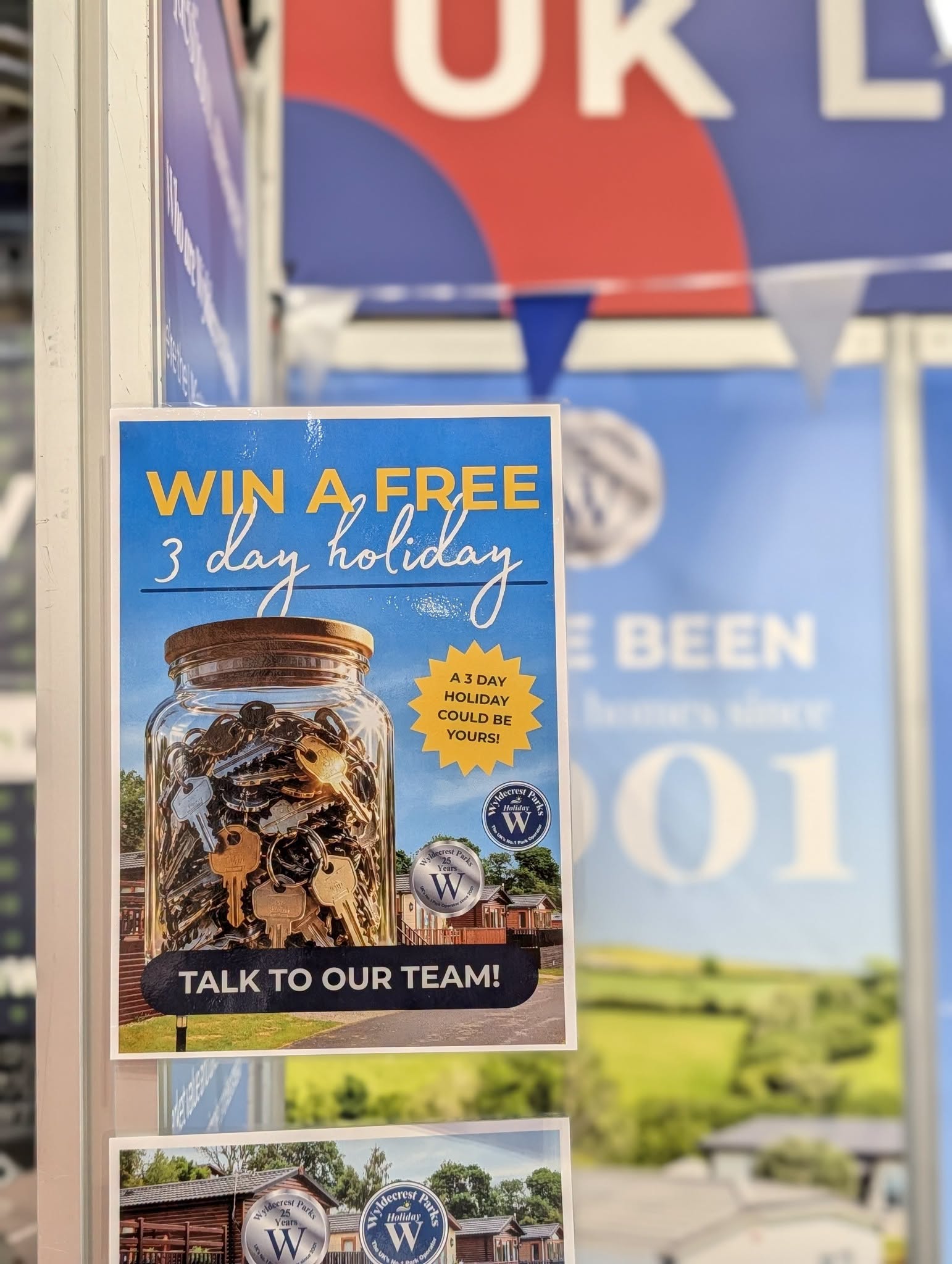 Our free three-day holiday competition was one of the features on the stand