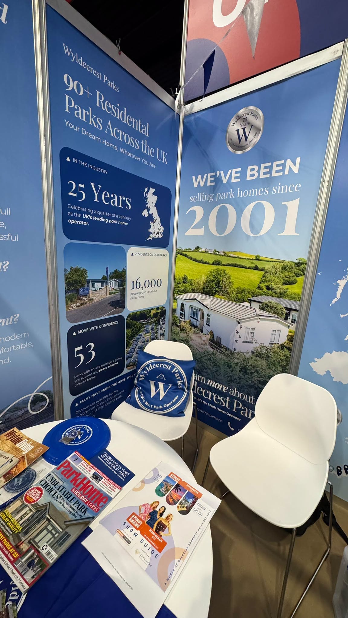 Our stand shared a little of the Wyldecrest story, including 25 years in the industry