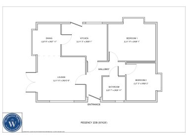 Regency 2DB 30'X20' - Floor plan